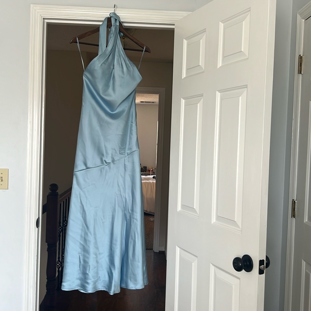 Revelry Sky Blue Athena Bridesmaid dress